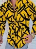 メンズカジュアルシャツ男性スリムフィット長袖フラワーパーティーシャツトップス 2021 パンクスタイルシルクサテン黒白ストライプ印刷