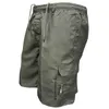 Fahison Cargo Shorts Herren Sommer Baumwolle Camouflage Taktische Marke Kleidung Männliche Einfarbig Mehrere Taschen Kurze Hosen 210714
