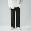 Legible Pant Men Casual Wide Leg Pants Male Ankle Length Elastic Waist Loose Trousers Man