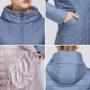 ジッパーと中間の抵抗力のあるフード付き襟の女性のレインコートのウインドプラスのミエゴのデザイナーレディース綿のジャケット211007