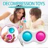 2 fori push pers palline a bolle giocattoli portachiavi portachiavi tiktok dito bolla pers sensoriale spremere giocattoli per dita Squeezy Vent Balls anti ansia H21069804441