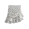 H￶g midja polka dot kjol kvinnor imperium sommar kjol damer formell arbet kjol 210306