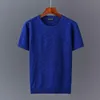 T-shirts hommes hommes mode d'été style coréen à manches courtes col rond t-shirts hauts mâle couleur unie all-match t-shirts tricotés en vrac S66