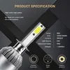 C6 Car Headlight 72W 7600LM Led Light Bulbs H1 H3 H7 9005 hb3 9006 HB4 H11 H4 H13 9007 Automobiles Headlamp 6000K S2