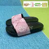 Luxo Deisgner Bag Slides Chinelo Sapatos Verão Amplo Plano De Borracha De Couro Sandálias Snake Print Slide Homens Mulheres Sapatilhas Com Saco De Poeira