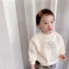 Herfst winter baby meisje voering fleece casual sweatshirts Koreaanse stijl kinderen cartoon losse tops kleding 210615