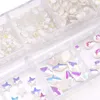 12Grids Nails Flatback Strass 26 estilos DIY Nail Art Diamantes Cristais Forma Mistura Gems Jóias Artesanato Decorações