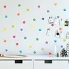 벽 스티커 ins 수채화 다채로운 웨이브 도트 아기 소녀 침실 거실 보육 데칼 유치원 폴카 도트 홈 장식