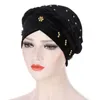 Muslim Kvinnor Hemp Flower Braid Cross Velvet Turban Hat Scarf Cancer Chemo Beanie Cap Hijab Headwear Head Wrap Tillbehör