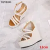 16cm Wedges Heel Platform Women Sandals Super High Heels Small Size Thick Sole Casual Open Toe Sexy Wedding Shoes With 7951921