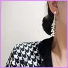 Kvinnor mode örhängen silver diamanter örhängen kvinna lyx design smycken damer för fest bröllop öron kedja studs gåvor d221215f