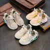 Spring and summer children's casual breathable net shoes with soft sole 26-37 k7