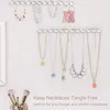 Jewelry Pouches Bags Necklace Hangers Acrylic Necklaces Holder Wall Mounted Organizer Hanging With 12 Diamond Shape Hooks Wynn22