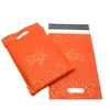 100 stks / partijen oranje draagtas express koerier tas zelfzegel zelfklevende dikke waterdichte plastic poly envelop mailing tassen