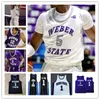 Custom College Basketball Weber State Wildcats Jerseys Koby McEwen Dillon Jones JJ Overton Seikou Sisoho Jawara Damian Lillard Dontay Bassett Dyson Koehler Tew