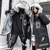 NAGRI Hip-Hop Manteau D'hiver Femmes Long Col De Fourrure Chaud Parka Street Style Couple Surdimensionné À Capuche Polaire Veste Dames 201027