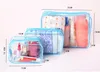 Transparent Cosmétique Sac Bain Lavage Clair Maquillage Sacs Femmes Zipper Organisateur Voyage PVC Cosmétique Cas Rouge Bleu Jaune BDC03