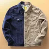 Mężczyźni Jesień Klasyczny Styl Vintage Corduroy Cargo Casual Kurtka Hip Hop Man Streetwear Slim Motocykl Bomber Odzieży Outerwear 4XL 211217