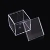 Hard Clear Acrylic Square Box Gift Wrap Lids Display Case Wedding Birthday Baby Shower Party Candy Cube Christmas Decor 4.5cm 5.5cm 6cm