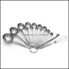 Mätverktyg Kök kök, matbar hem trädgård premium rostfritt stål skedar för torra och flytande ingredienser bageri verktyg matlagning