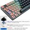 Игровые механические синий красный выключатель 87KEY RU / US Wired клавиатура Anti-Ghosting RGB / Mix Backlit LED USB для ноутбука Gamer PC