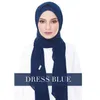 Bufanda de chifón liso para mujer, chales de Color sólido, bufanda Hijab musulmán