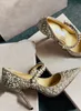 Top Luxury Beaily Sandals Dress Dress Shoes Shoes Pearls Strass Pump in pelle Pompe da donna con tacchi alti con tacchi a punta con tacchi a punta Sandalias Sandalias EU35-42