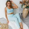 Designer Yoga Leggings Abbigliamento sportivo da donna Tute Fitness Abbigliamento da palestra Reggiseno Legging Set da due pezzi Abiti da esterno Abbigliamento sportivo da palestra Atletico Tuta elastica yogaworld