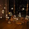 Elk Bell String Light LED Christmas Decor For Home Hanging Garland Christmas Tree Decor Ornament Navidad Xmas Gift Year 211104