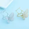 Luoteemi高品質のファッショナブルなユニークな調整可能リングマイクロパベードシャイニングCZ Movable Butterfly Shape Jewelry for Partyギフト2106742957