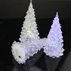 Christmas Day new year small gift colorful LED acrylic crystal flashing simulation table lighting tree Led Rave Toy