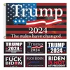 2024 Trump Biden ist nicht mein Präsident 90 * 150 cm US-Präsidentschaftswahlflagge Polyester-Pongee-Material Trump-Flaggen Banner 19 Style DHL