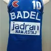 Nikivip drazen petrovic numarası mavi 10 #10 Badel Kk Cibona Baloncesto Retro Basketbol Forması Erkek Dikişli Özel Herhangi Bir Sayı İsim Formaları