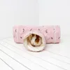 Små djur levererar varm bo säng 3 hål husdjur produkter polyester djur tunnel leksak för hamster tillbehör lek leksaker rör