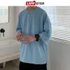 Lappster harajuku 6 färger överdimensionerade tshirts män sommar svart tre fjärdedel koreanska mode t-shirt designer casual tees 210706