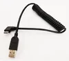 USB2.0 케이블, USB 2.0 A-NAMEN TYPE-C 수컷 데이터 충전 PU 스프링 코일 케이블 약 1.5m / 5pcs