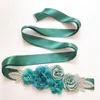 Decorative Flowers & Wreaths Women Elegant Sash Flower Waistband And Elastic Hairband Set Wedding Dress Decoration Clothing Accessories