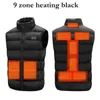 9 Heated Vest Zones Electric Heated Jackets Men Women Sportswear Heated Coat Graphene Heat Coat USB Heating Jacket For Camping 211108