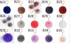 35 Colors Furry Fluffy Puff 8cm Faux Rabbit Fur Ball Pom Keychain gold keyring Handbag keychains