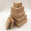 30pcs Blank Kraft Paper Gift Box with Window Handmade Soap Box Jewelry Cookies Candy Wedding Party Decoration