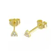 Mini 100% 925 sterling silver orecchio chiodo foro perno per le donne 14K oro piccoli orecchini gioielleria raffinata brincos accessori