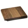 Bandeja enrollable cuadrada de madera Natural de 190MM, accesorios para fumar en el hogar de nogal con ranura, bandejas portátiles para rollos de tabaco, cigarrillos