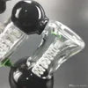 Zwarte glas rokende pijpen Hookahs Bubbler Chamber Water Bong Dab Rigs voor tabak