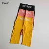 Peeli مثير الرياضة اللياقة البدنية المرأة رفع اليوغا سكايت تجريب عالية الخصر رياضة السراويل leggins تشغيل بنطلون فام