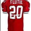001 Red Calgary Stampeders # 20 Doug Flutie Real Full Haft College Jersey Rozmiar S-4XL lub niestandardowa Dowolna nazwa lub Jersey Number