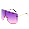 Okulary przeciwsłoneczne Aviator Teenyoun moda One Piece Over -Overized Women Sunglasses Gradient okulary przeciwsłoneczne Kolorowe żeńskie gogle duże ramy 4528056