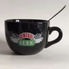 Przyjaciele TV Pokaż Series Central Perk Ceramic Coffee Cup 650ml Cappuccino Kubek Rocznica Prezenty dla Frien 210804