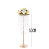 Party Decoration 10 st Metal Flower Rack Gold Road Leads Wedding Centerpiece Home El Table Decor