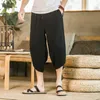 2021 Pantaloni stile harem in cotone estivo Pantaloni casual da uomo Hip Hop Bloomers incrociati Pantaloni al polpaccio Pantaloni da jogging Streetwear X0723