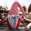 Festa Favor Decorações De Natal Listrado Chapéu Feleless Boneca Ornamento Nordic Land Dus Dolls